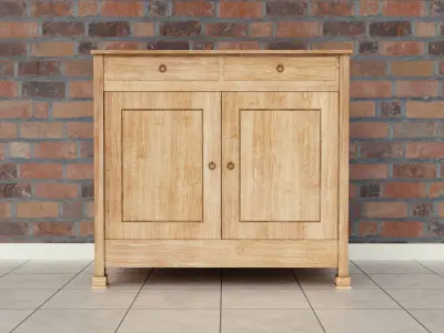 Cabinet shabby chic sideboard Low-poly 3D model