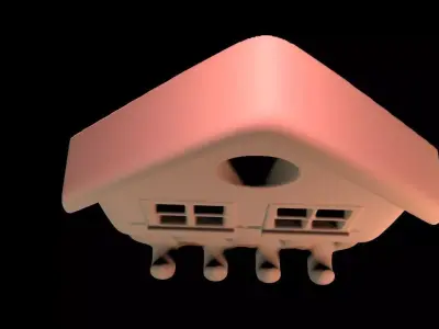 Minimalist Wall Key Holder - 3D Printable Key Rack with Hooks 3D print model