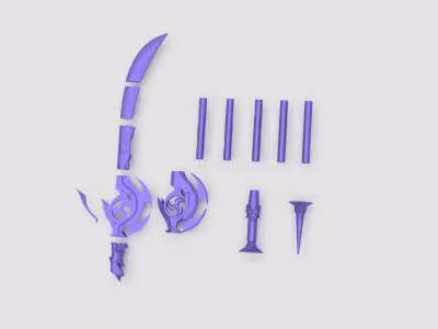 Genshin Impact - Engulfing Lightning - 3d file stl 3D print model