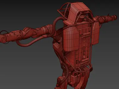 Robot Atlas by Boston Dynamics Low-poly 3D model