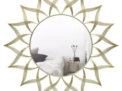 Sun Flower Wall Mirror OSP1930 3D model