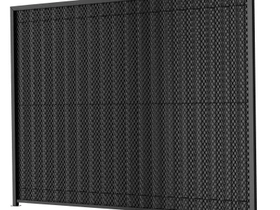 Chain-link fence 3D model