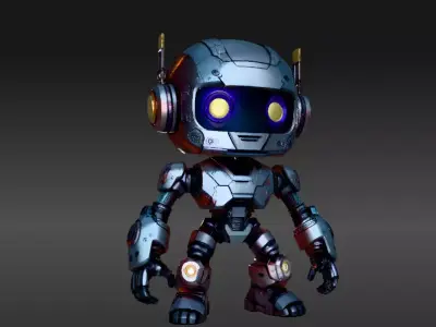 Robot Stylized Game-Ready Robot Character 3D Model Low-poly 3D model
