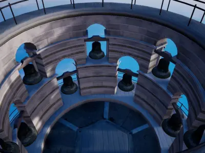 Pisa Tower Italy Low-poly 3D model