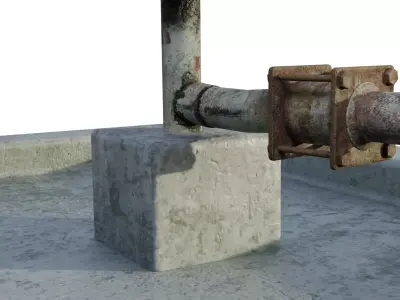 Old Hand Water Pump 3D model