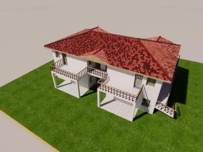 italian residential house  3D model