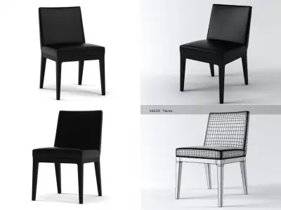 Classic black chair 3D model purchase