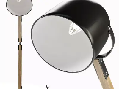 very floor lamp matte gray 3D model