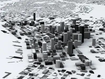 Seattle Streets and Buildings 3D model