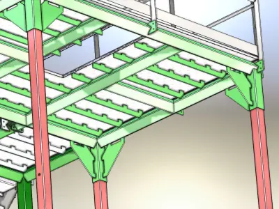 Parametric Hygienic Platform Stainless Steel 3D model