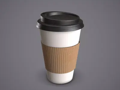 Coffee Cup  Low-poly 3D model