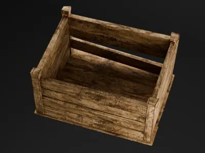 Wooden crate box Game Assets item6 3D model