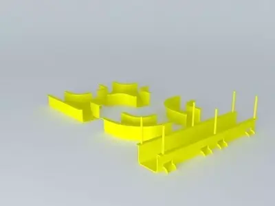 Ceiling Suspended Cable Tray 3D model