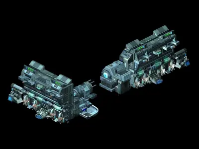 Machinery - Wall - Operating Wall 02 3D model