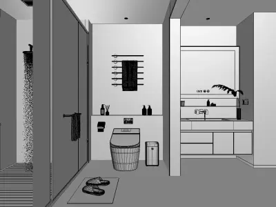 Modern Bathroom 3D Model 3D model