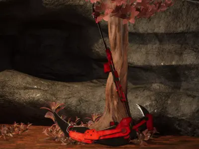 Crescent Rose Low-poly 3D model