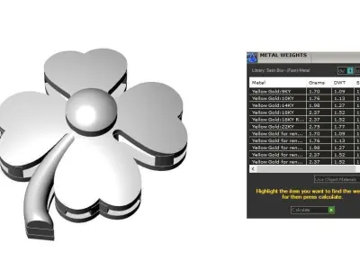 Flower pendant  Free 3D print model