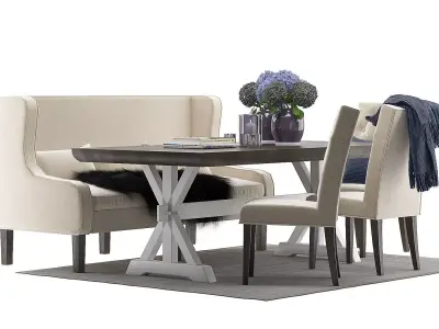 Dining furnitures set 09 3D model