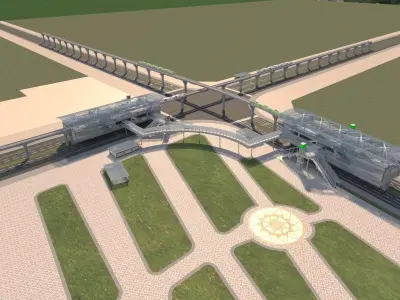 Light Rail Station 5 3D model