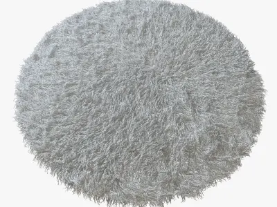 Tibetan sheepskin snow-white round 3D model