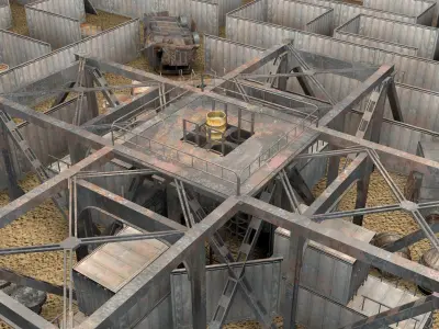 Iron Maze Low-poly 3D model