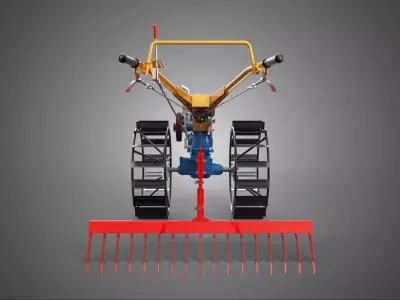 SPIKE TOOTH HARROW MOUNT HAND WALKING TRACTOR WALK BEHIND GARDEN 3D model