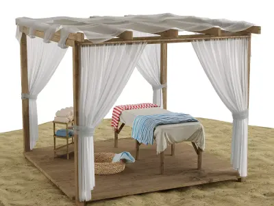 Beach outdoor set 8 3D model