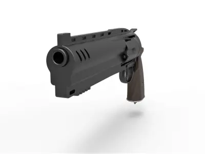 Samaritan Revolver from the movie Hellboy 2019 3D model