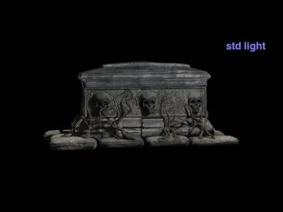   tomb evil  Low-poly 3D model