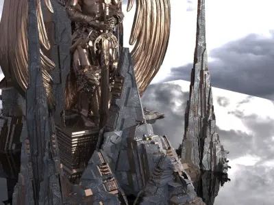  Mothership Colossal Halls Towers  3D model