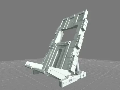 MHB08OF-Classic Mech Hangar Platform Deck Fixture 3D print model