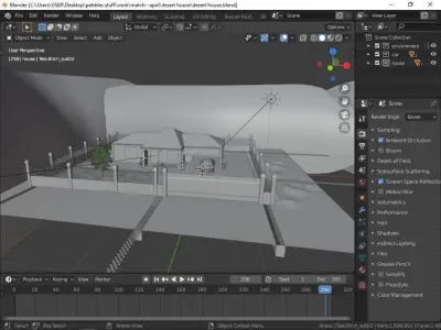 Desert house Free 3D model