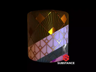 Art Deco Wall PBR Substance Material Texture