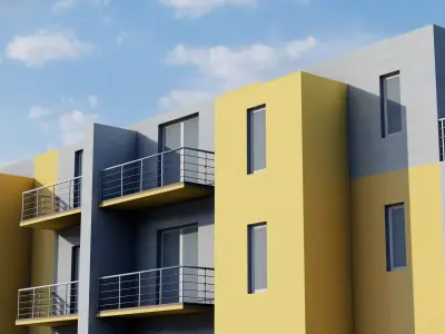 Modern House  Low-poly 3D model