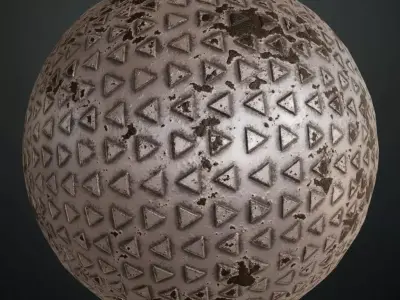 Silver Rust Metal Plate PBR Seamless Texture