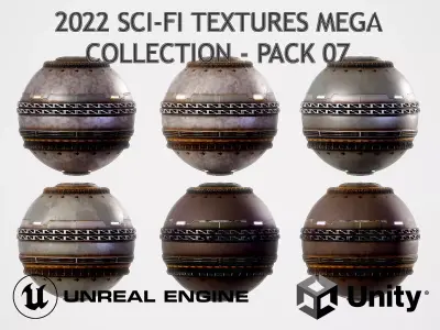 PBR Sci-Fi Texture Pack 07 Low-poly 3D model
