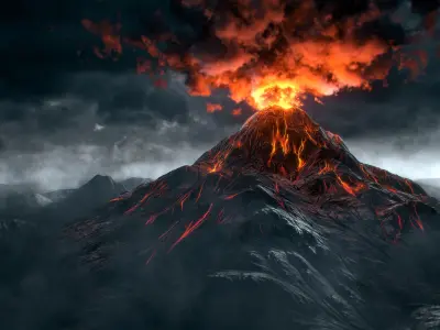 Volcano 3D model