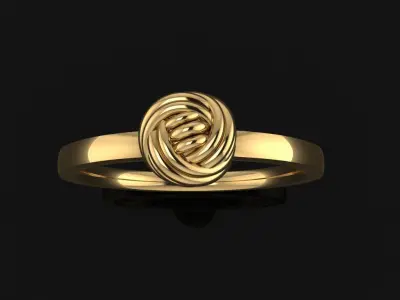 Rope Knot Ball Ring Band Mix Size 4 5 6 7 8 9 10 3D print model