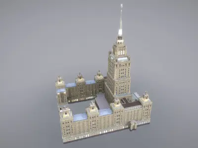 Radisson Royal Hotel Low-poly 3D model