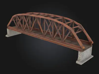 Truss Bridge Model  Strength and Symmetry in Steel 3D model