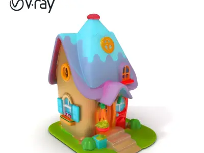 Whimsical Fantasy Cottage Model Pack Low-poly 3D model