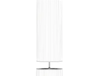 White Cylindrical Floor Lamp 3D Model 3D model