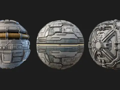 SciFi Panel PBR Materials Vol 01 Texture