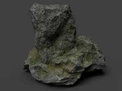 Rock 7-2 Low-poly 3D model