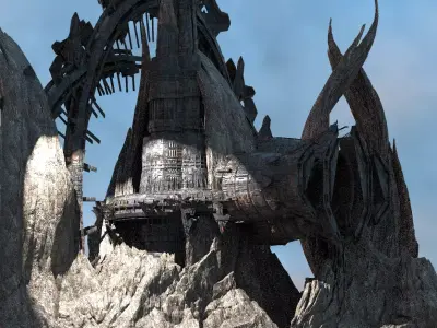 Wheel of time Cliffs structures 3D model