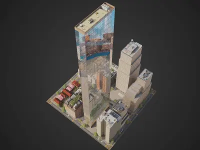 City District H11-R7 MAYA Low-poly 3D model