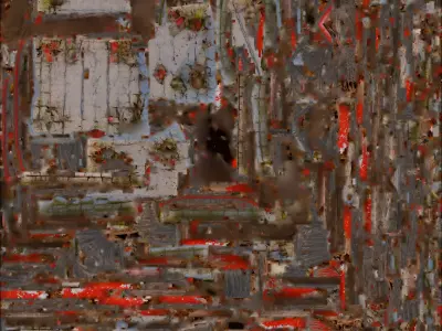 Ruined Ancient Chinese Pavilion 3D Model - Abandoned Temple Low-poly 3D model