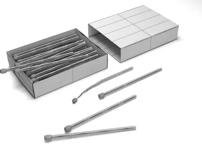 Matchbox and Matches Set 3D model