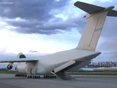  Heavy Air Transport Jet Grey with Interior Rigged 