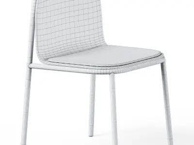 Wooden Upholstered Shell Chair by Annud 3D model